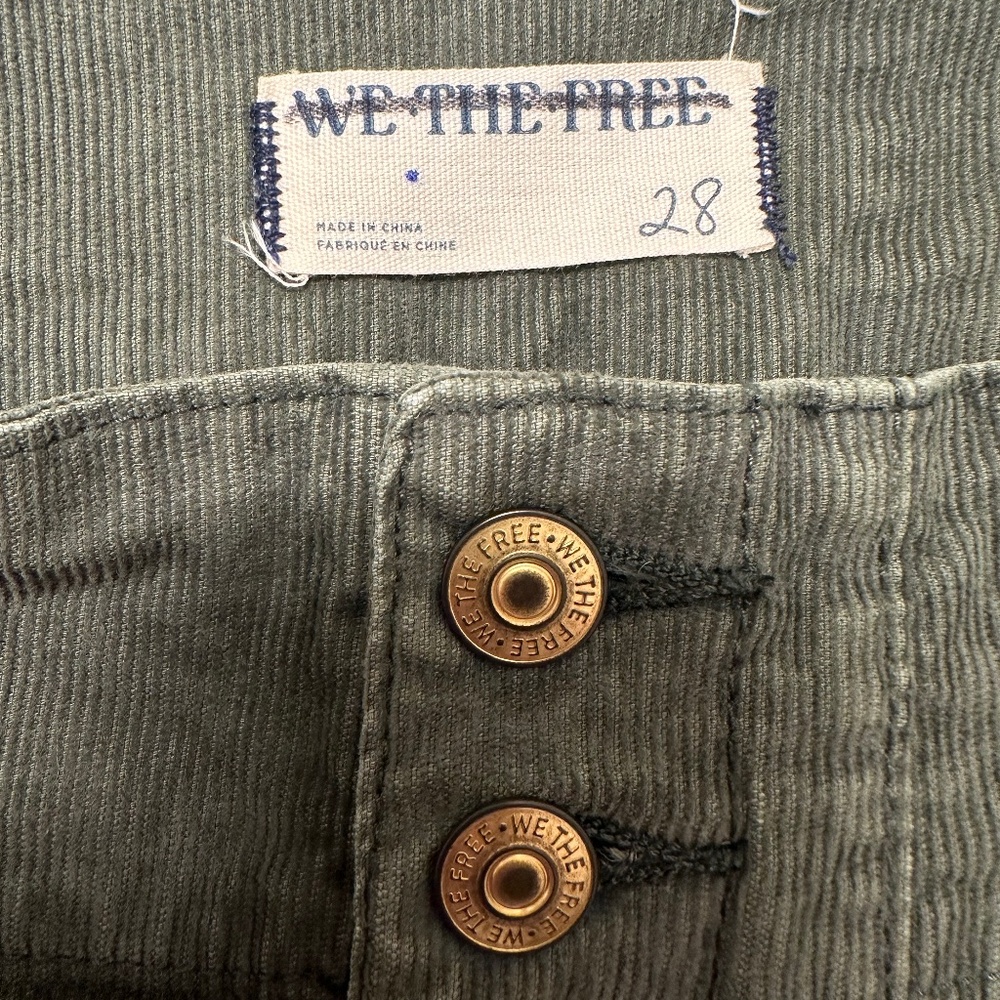 Green corduroy pants